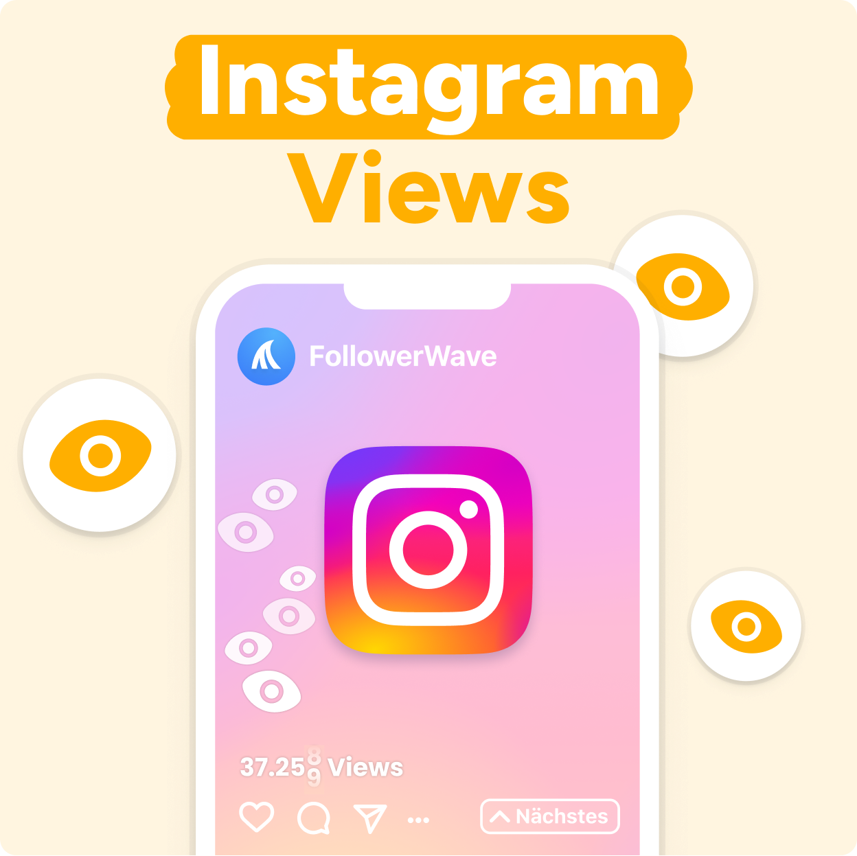 Instagram Views kaufen Mockup