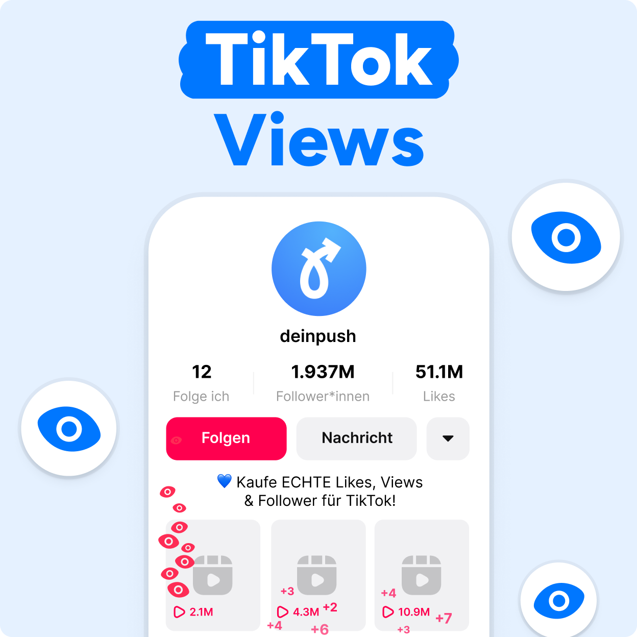 TikTok Views kaufen Mockup