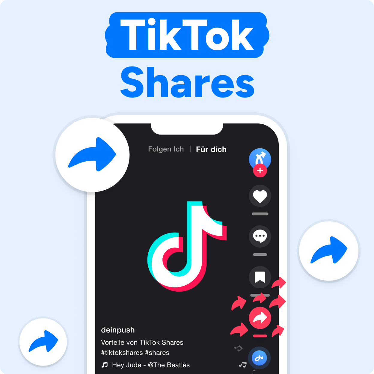 TikTok Shares kaufen Mockup
