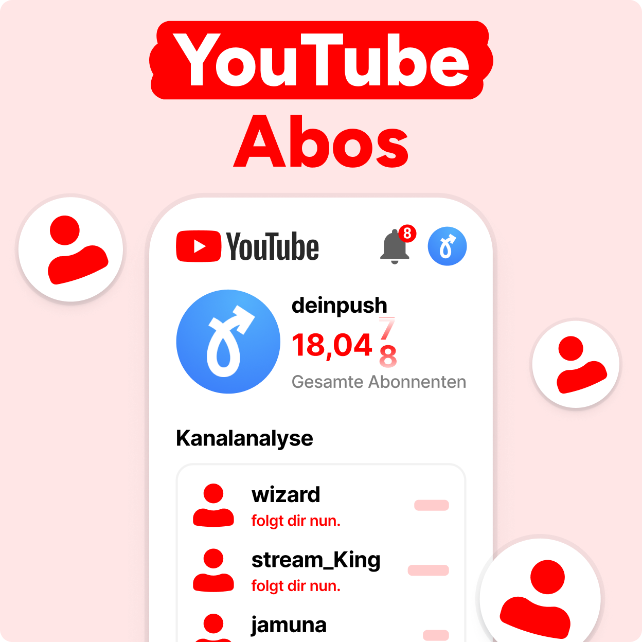 YouTube Abos kaufen Mockup