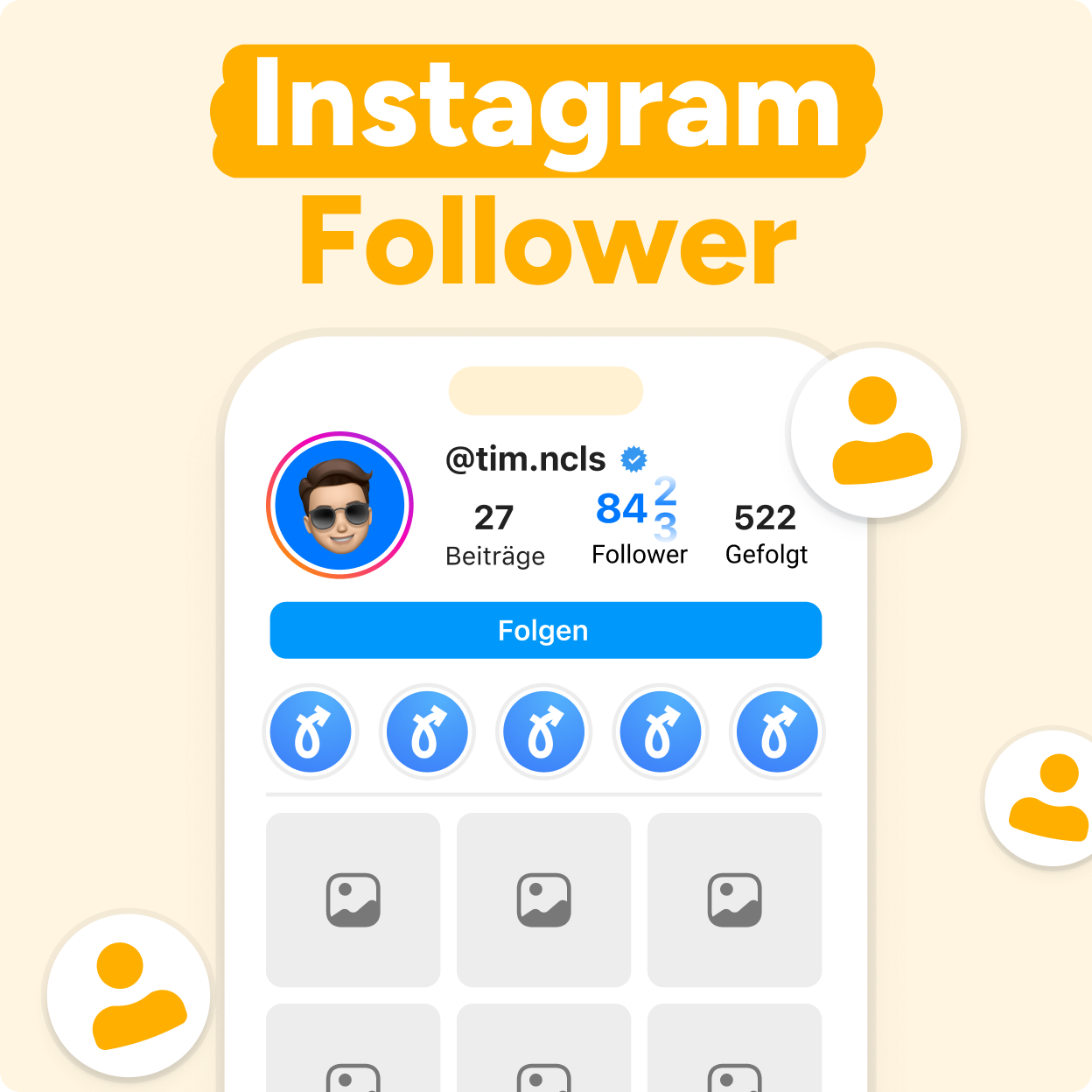 Instagram Follower kaufen Mockup