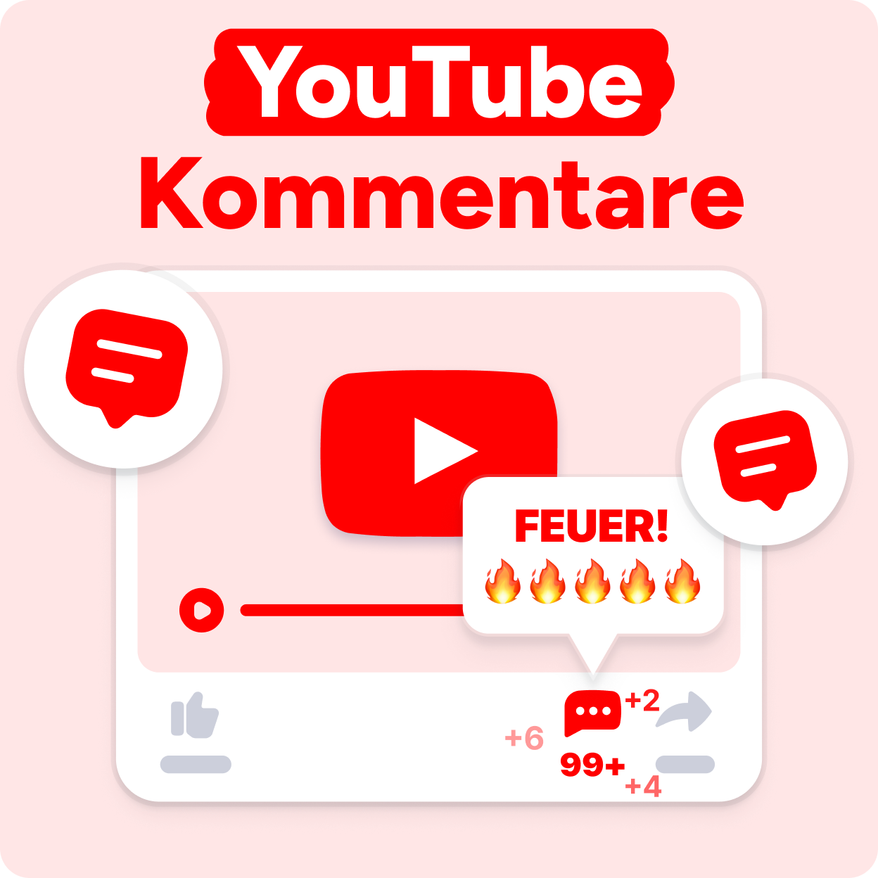 YouTube Kommentare kaufen Mockup