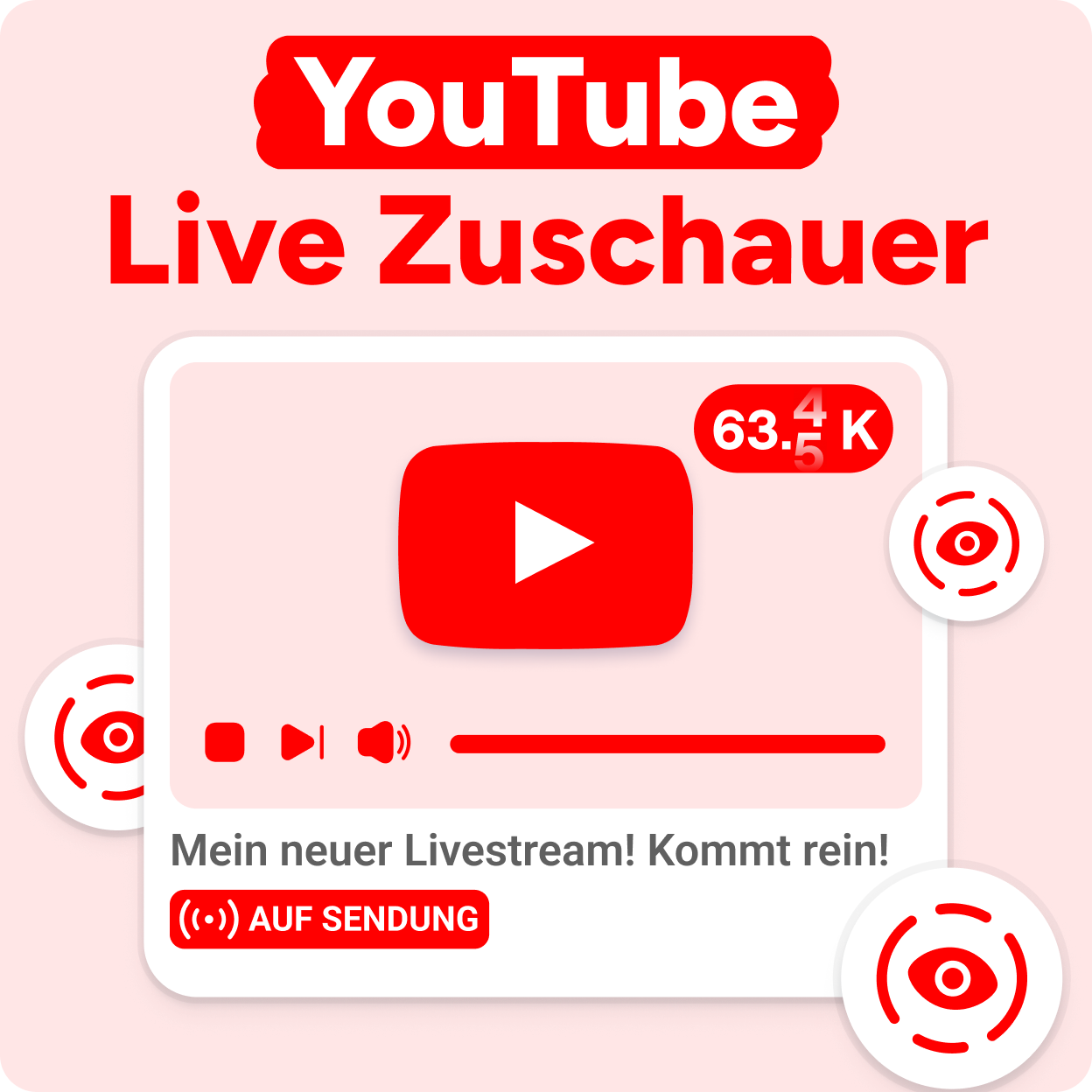 YouTube Live Zuschauer kaufen Mockup