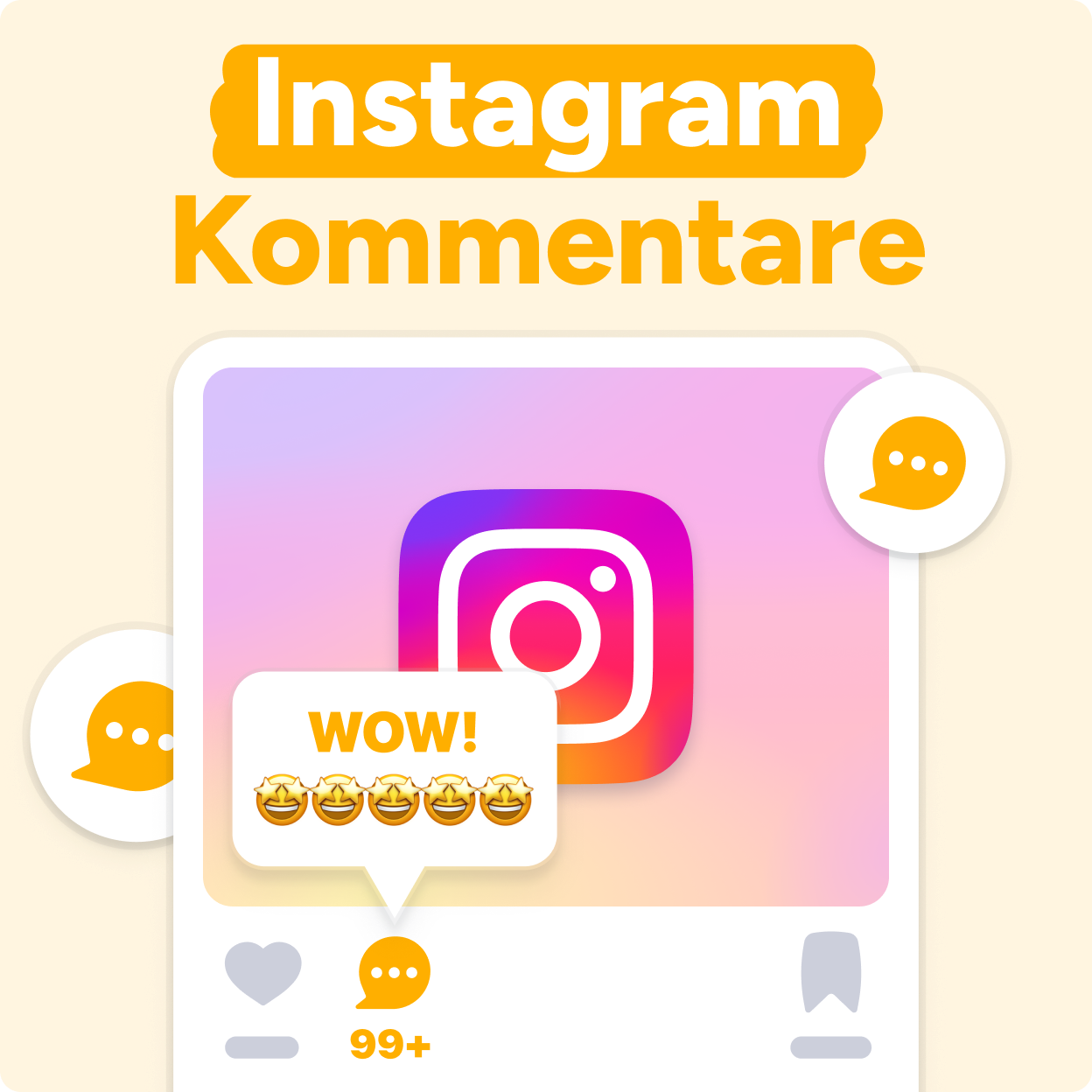 Instagram Kommentare kaufen Mockup