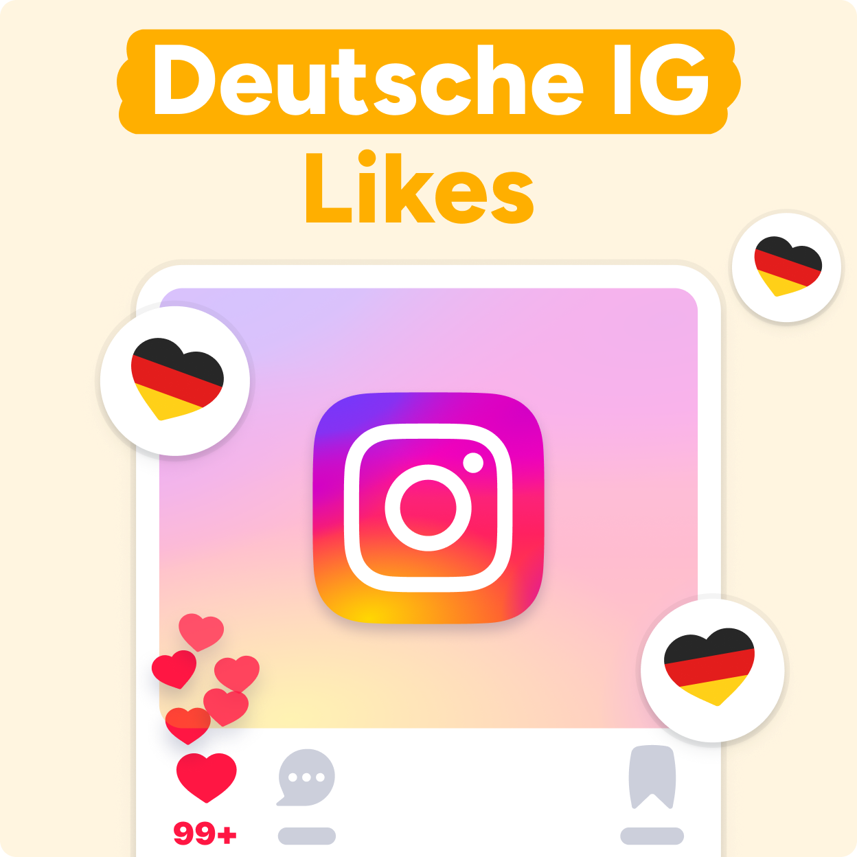 Deutsche Instagram Likes kaufen Mockup