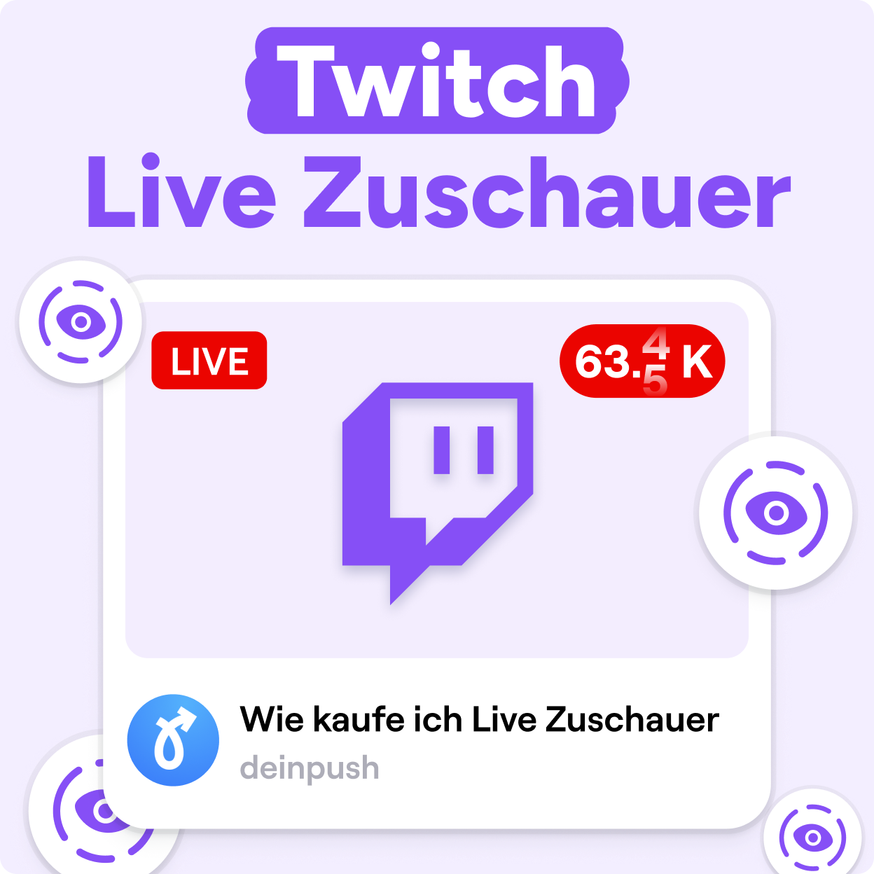 Twitch Live Zuschauer kaufen Mockup