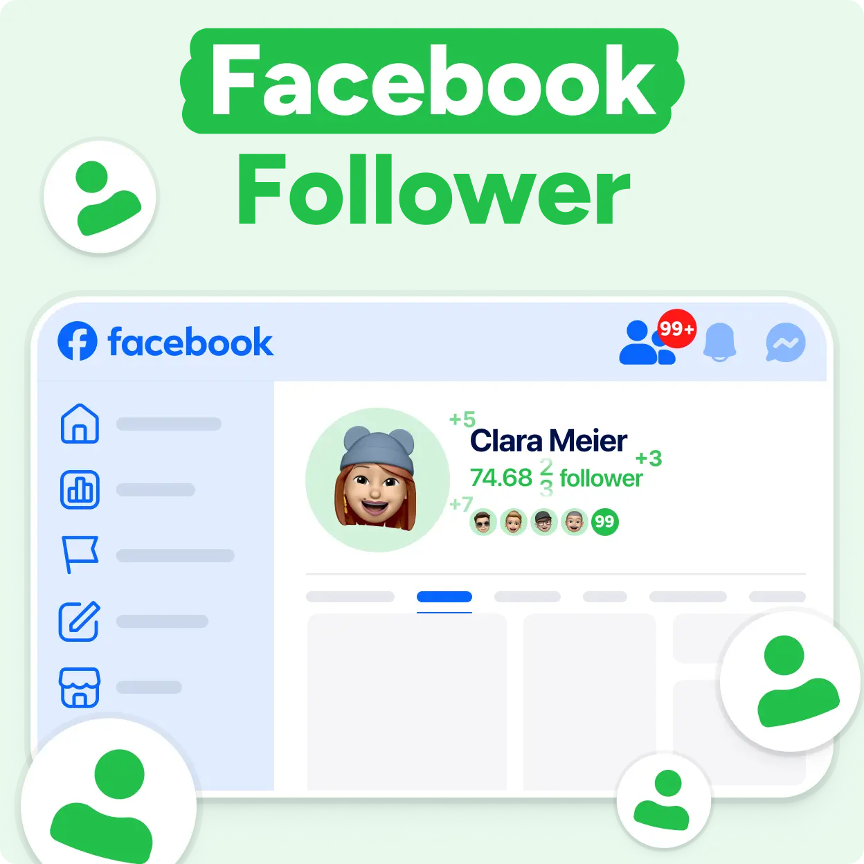 Facebook Follower kaufen Mockup