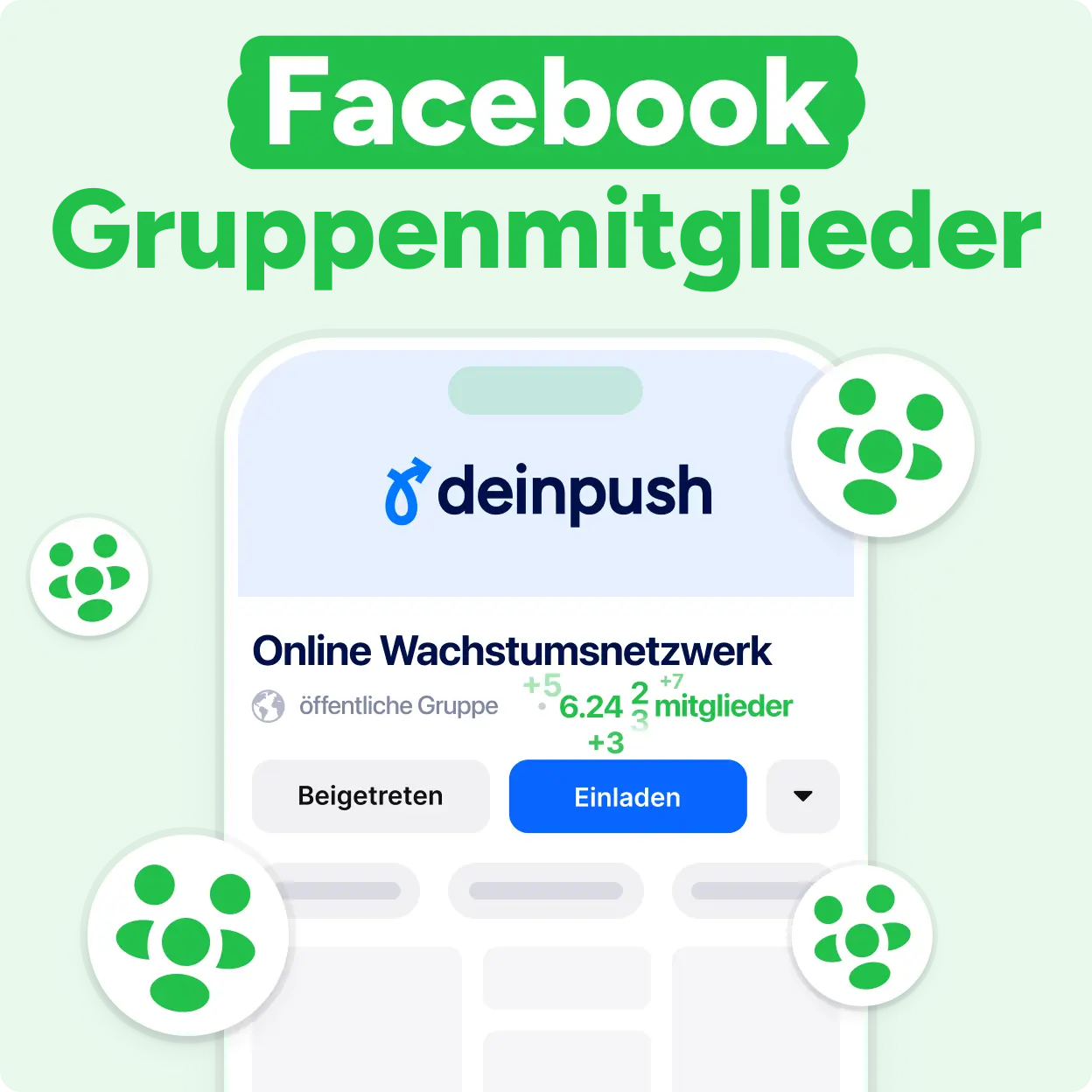 Facebook Gruppenmitglieder kaufen Mockup